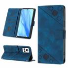 For Realme GT2 Explorer Master Skin-feel Embossed Leather Phone Case(Blue) - 1