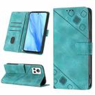For Realme GT2 Explorer Master Skin-feel Embossed Leather Phone Case(Green) - 1
