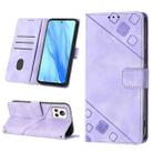 For Realme GT2 Explorer Master Skin-feel Embossed Leather Phone Case(Light Purple) - 1