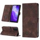 For OPPO Reno5 A Skin-feel Embossed Leather Phone Case(Brown) - 1