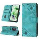 For Xiaomi Poco X5 5G Skin-feel Embossed Leather Phone Case(Green) - 1