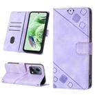 For Xiaomi Poco X5 5G Skin-feel Embossed Leather Phone Case(Light Purple) - 1