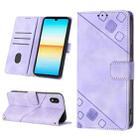 For Sony XPreia ACE  III Skin-feel Embossed Leather Phone Case(Light Purple) - 1