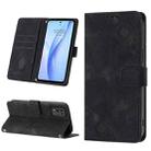 For ZTE Libero 5G III Skin-feel Embossed Leather Phone Case(Black) - 1