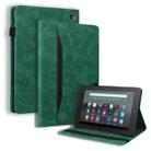 For Amazon Kindle Fire 7 2022 Business Shockproof Horizontal Flip Leather Tablet Case with Wake-up Function(Green) - 1