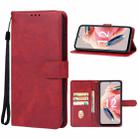 For Redmi Note 12 4G Global Leather Phone Case(Red) - 1