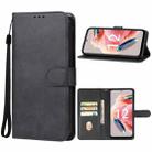 For Redmi Note 12 4G Global Leather Phone Case(Black) - 1