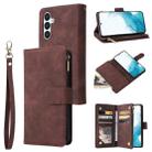 For Samsung Galaxy A54 5G Multifunctional Multi-Card Wallet Phone Leather Case(Coffee) - 1