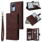 For Xiaomi 12T / 12T Pro Multifunctional Multi-Card Wallet Phone Leather Case(Coffee) - 1