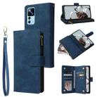 For Xiaomi 12T / 12T Pro Multifunctional Multi-Card Wallet Phone Leather Case(Blue) - 1