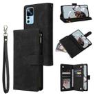 For Xiaomi 12T / 12T Pro Multifunctional Multi-Card Wallet Phone Leather Case(Black) - 1