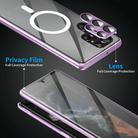 For Samsung Galaxy S24 5G HD Full Cover Magsafe Magnetic Metal Tempered Glass Phone Case(Silver) - 2