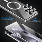 For Samsung Galaxy S25 Ultra 5G HD Full Cover Magsafe Magnetic Metal Tempered Glass Phone Case(Silver) - 2