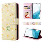 For Samsung Galaxy A54 5G Bronzing Painting RFID Leather Phone Case(Yellow Daisy) - 1