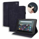For Amazon Kindle Fire 7 2022 Calf Texture Embossed Flip Leather Tablet Case(Black) - 1