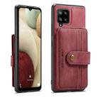 For Samsung Galaxy A22 4G JEEHOOD RFID Blocking Anti-Theft Magnetic PU Phone Case(Red) - 1