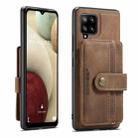 For Samsung Galaxy A22 4G JEEHOOD RFID Blocking Anti-Theft Magnetic PU Phone Case(Brown) - 1