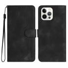 For iPhone 14 Pro Max Heart Pattern Skin Feel Leather Phone Case(Black) - 1