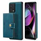 For Motorola Moto S30 Pro JEEHOOD Retro Magnetic Detachable Protective Phone Case with Wallet & Card Slot(Blue) - 1