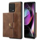 For Motorola Moto S30 Pro JEEHOOD Retro Magnetic Detachable Protective Phone Case with Wallet & Card Slot(Brown) - 1