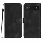 For Google Pixel 6a Heart Pattern Skin Feel Leather Phone Case(Black) - 1