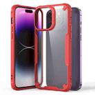 For iPhone 14 Pro Max Four-corner Glossy Shockproof Phone Case(Red) - 1