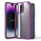 For iPhone 14 Pro Max Four-corner Glossy Shockproof Phone Case(Purple) - 1