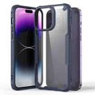 For iPhone 14 Pro Four-corner Glossy Shockproof Phone Case(Blue) - 1