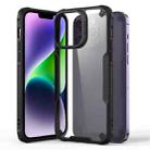 For iPhone 14 Plus Four-corner Glossy Shockproof Phone Case(Black) - 1