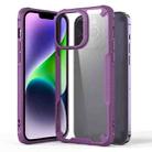 For iPhone 14 Four-corner Glossy Shockproof Phone Case(Purple) - 1