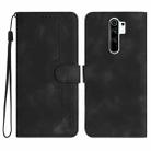 For Xiaomi Redmi 9/9 Prime/Poco M2 Heart Pattern Skin Feel Leather Phone Case(Black) - 1