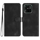 For Xiaomi Redmi 10C 4G Global/10 India/10 Power Heart Pattern Skin Feel Leather Phone Case(Black) - 1