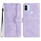 For Xiaomi Redmi A1+ Heart Pattern Skin Feel Leather Phone Case(Purple) - 1