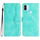 For Xiaomi Redmi A1+ Heart Pattern Skin Feel Leather Phone Case(Light Blue) - 1