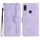 For Xiaomi Redmi Note 7 Heart Pattern Skin Feel Leather Phone Case(Purple) - 1