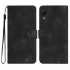For Xiaomi Redmi Note 7 Heart Pattern Skin Feel Leather Phone Case(Black) - 1
