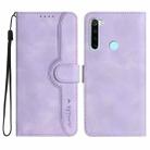 For Xiaomi Redmi Note 8 Heart Pattern Skin Feel Leather Phone Case(Purple) - 1