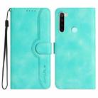 For Xiaomi Redmi Note 8T Heart Pattern Skin Feel Leather Phone Case(Light Blue) - 1