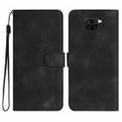 For Xiaomi Redmi Note 9 4G Global/10X 4G Heart Pattern Skin Feel Leather Phone Case(Black) - 1