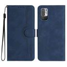 For Xiaomi Redmi Note 10 5G Heart Pattern Skin Feel Leather Phone Case(Royal Blue) - 1