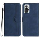 For Xiaomi Redmi Note 10 Pro 4G Global/Note 10 Pro Max Heart Pattern Skin Feel Leather Phone Case(Royal Blue) - 1