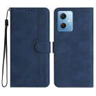 For Xiaomi Redmi Note 12 5G Heart Pattern Skin Feel Leather Phone Case(Royal Blue) - 1