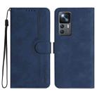 For Xiaomi 12T/12T Pro/Redmi K50 Ultra Heart Pattern Skin Feel Leather Phone Case(Royal Blue) - 1