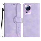 For Xiaomi Civi 2 Heart Pattern Skin Feel Leather Phone Case(Purple) - 1