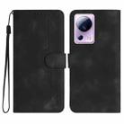 For Xiaomi Civi 2 Heart Pattern Skin Feel Leather Phone Case(Black) - 1