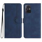 For Xiaomi Poco M5 Heart Pattern Skin Feel Leather Phone Case(Royal Blue) - 1