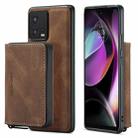 For Motorola Moto S30 Pro JEEHOOD Magnetic Zipper Horizontal Flip Phone Leather Case(Brown) - 1