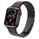 One-bead Resin Watch Band For Apple Watch Ultra 49mm / Series 8&7 45mm / SE 2&6&SE&5&4 44mm / 3&2&1 42mm(Carbon Fiber Coffee) - 1