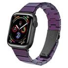 One-bead Resin Watch Band For Apple Watch Ultra 49mm / Series 8&7 45mm / SE 2&6&SE&5&4 44mm / 3&2&1 42mm(Carbon Fiber Purple) - 1