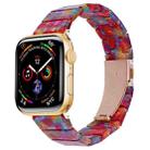 One-bead Resin Watch Band For Apple Watch Ultra 49mm / Series 8&7 45mm / SE 2&6&SE&5&4 44mm / 3&2&1 42mm(Pearl Rainbow) - 1